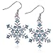 Snowflake Charm Bridesmaid Hook Earrings Wedding Jewelry