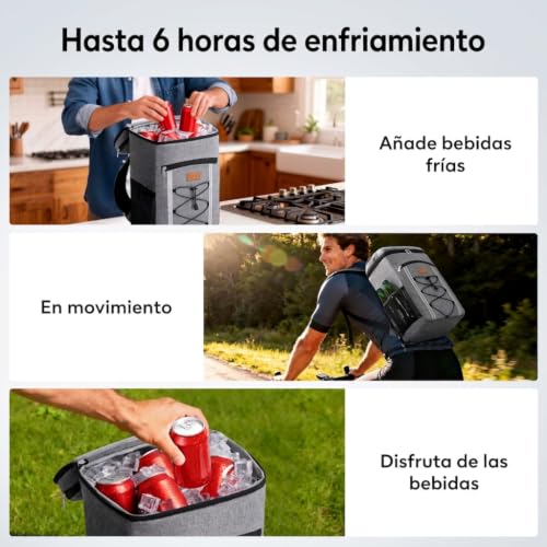 Lifewit Backpack Cooler 23L, Portable Thermal Bag, Waterproof Backpacks Thermal Food Carrier for Beach, Picnic, Camping, Travel, Work, Hiking, Grey