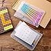 Tatuo Translucent Plastic 6 Holes Loose Leaf Bags Notebook Refills Filler Organizer, 2 Types Include Zipper Bag and Business 3-Card Storage Bag (15 Pieces, A5 Size)