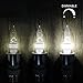6W B35 Dimmable LED Candelabra Bulb, 60W Incandescent Bulb Equivalent Daylight White 5000K, E12 Candelabra Base LED Bulb, 600 Lumens Bullet Shape LED Candle Light Bulb, Pack of 1, by BIPEE