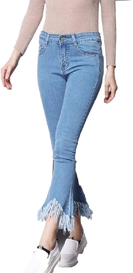 Vaqueros Mujer Jeans Acampanados Para Mujer Cintura Alta