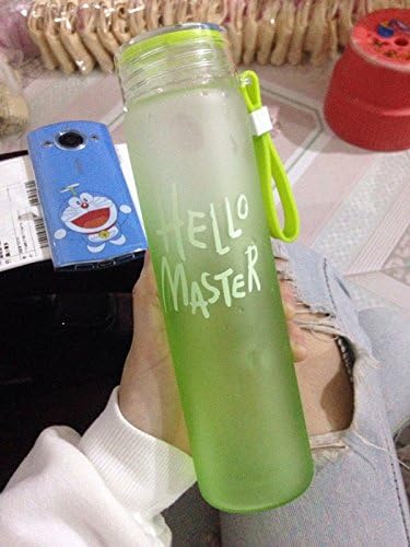 Btftkjbf Tapered Color Heat-Resistant Glass, Large Capacity Portable Water Cup, Creative Tea Cup of Korean Students Cup,C