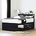 South Shore Cosmos Captain Bed with 4 Drawers, Full 54-inch, Black Onyx