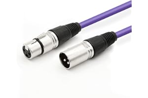 DREMAKE 16.5 FT Low Z XLR Male to XLR Female 3 Pin Speaker Snake Patch Cord XLR to Microphone Cable for Recording, Stage, Mos