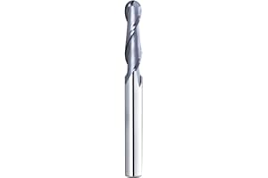 DashHound BRB214 Ball Nose Spiral Router Bit Solid Carbide Up Cut CNC router bit Ball End Mill with 1/4 Dia, 1/4" CD X 1" CL 