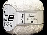 White Ladder Ribbon Yarn Ice Trellis Railroad 34021 50gr