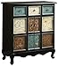 Monarch Apothecary Bombay Chest, Distressed Black/Multi-Color