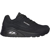 Skechers womens Skecher Street Women's Uno - Stand on Air Sneaker, Black/Black, 9.5 US