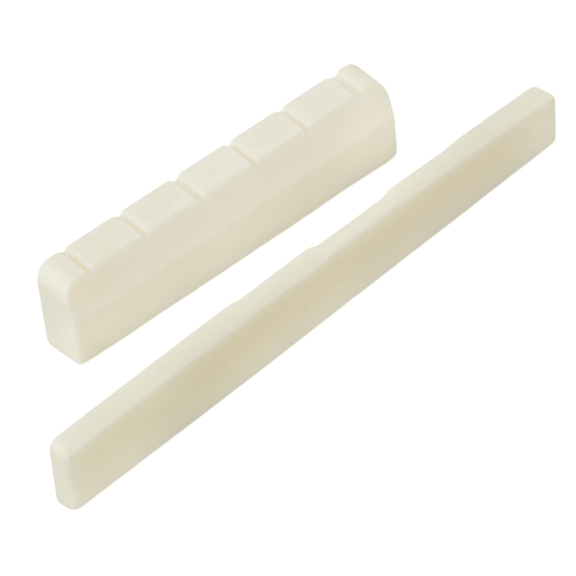 Yibuy Real Cattle Bone Classical Guitar 80mm Bridge Saddle & 50mm Nut White Set of 2
