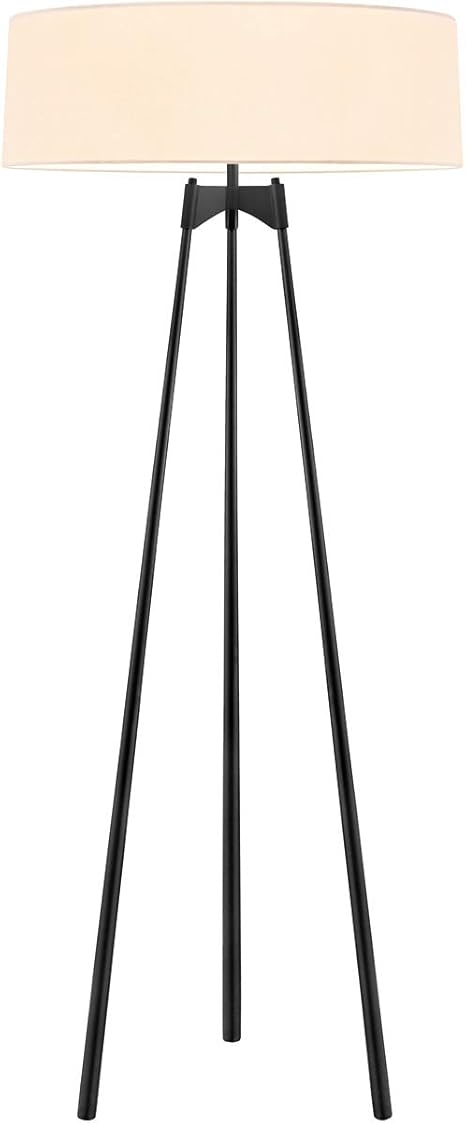 Floor Lamps 3 Light Bulb Fixture With Satin Black Finished Medium