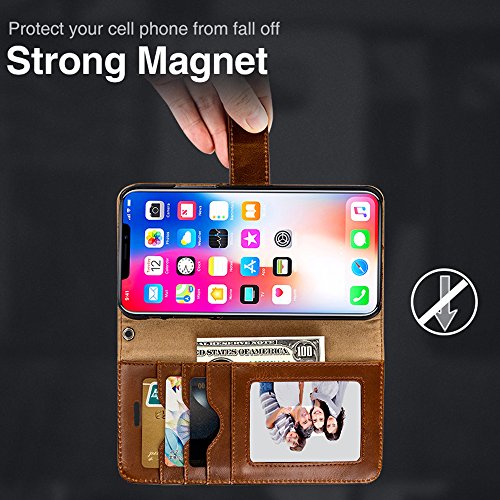image for DXLT Mens iPhone 6 Plus,iPhone 6s Plus Wallet Leather Case Detachable 