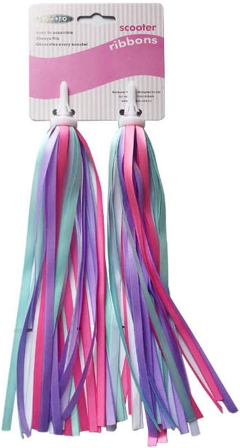 Vidillo 1 Pair Kid's Rainbow Bike Streamers for Girls Boys 2 Pack Baby's Colorful Bicycle Grips Tassel Ribbons