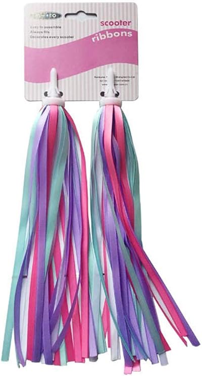 Vidillo 1 Pair Rainbow Bike Streamers for Kids 2 Pack Purple Tassels