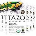 TAZO Regenerative Earl Grey for Health and Wellness, High Caffeine and Bold Flavor, 16 Count (Pack of 6)