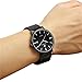 WWOOR Men's Analog Quartz Watch Waterproof Sport Steel Mesh Strap Thin Wristwatches Auto Date Black