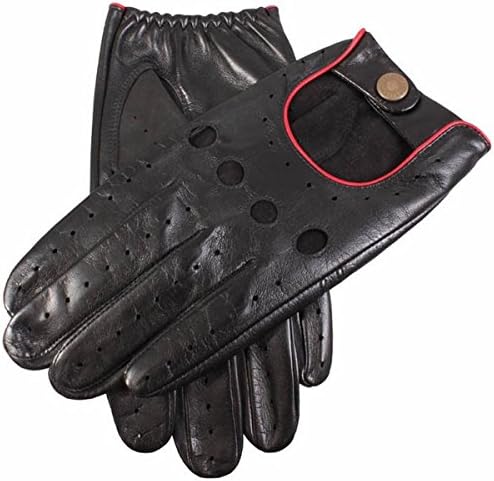DentsMens Silverstone Touchscreen Driving Gloves - Black/Berry