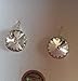 Sterling Silver Made with Swarovski Crystals Clear Round Leverback Earrings, 0.70