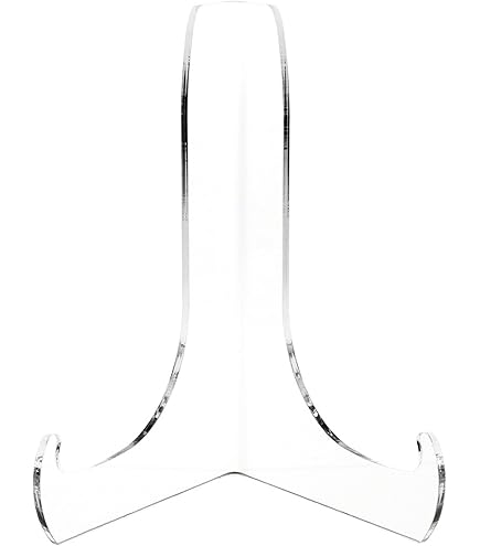 Plymor Clear Acrylic Adjustable Folding Display Easel, 7.5 H X 5 D (For