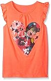 The Children's Place Little Girls' Flutter Sleeve Graphic Top, Coral Rocket, Small/5/6