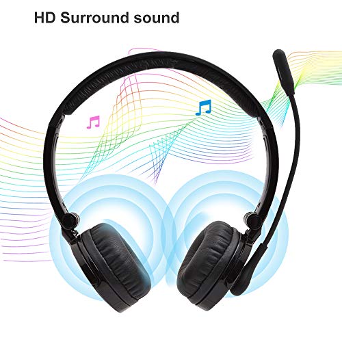 Bluetooth Headphones with Microphone, YAMAY Bluetooth Headset Wireless
