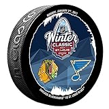 Official 2017 NHL Winter Classic St. Louis Blues vs Chicago Blackhawks Dueling Puck