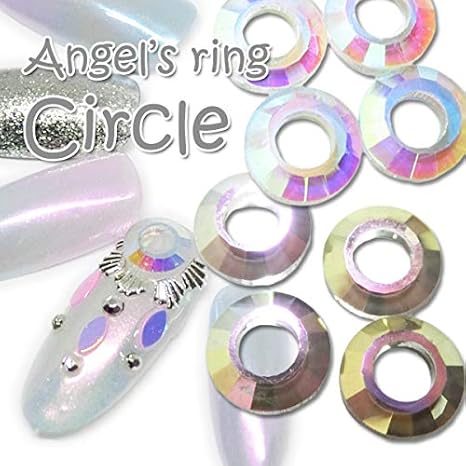 Amazon Co Jp エンジェルリング 天使の輪っか サークル ガラスストーン ストーン パーツ ネイル ホーム キッチン