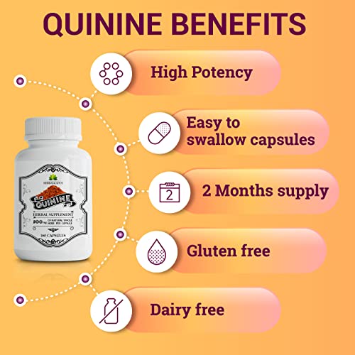 Quinine Capsules Cinchona Officinalis Bark Herbal Supplement for