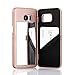 Galaxy S7 edge Case,Wetben Hidden Back Mirror Wallet Case with Stand Feature and Card Holder for Samsung Galaxy S7edge G9350 (Rose Gold)