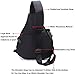Sling Bags Chest Backpack Crossbody Book Bag For School Travel Daypack ( Black)