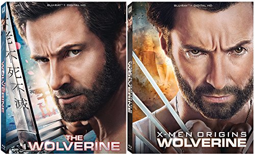 The Wolverine & Wolverine X-Men Origins Blu Ray Combo Marvel Super Hero power Digital HD Marvel Comics Bundle Set