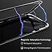 NOHON iPhone X Case, Slim Fit Ultra-Thin Case Lightweight, [Magnetic Adsorption Technology] [Metal Frame] [Clear Tempered Glass Back] [Support Wireless Charging] for iPhone X/10 (Black)