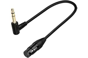 90° 6.35 Mm 1/4" Male to XLR Female/Male Adapter Cable Quarter Inch TRS to XLR 3 Pin Interconnect Cable Stereo Cable