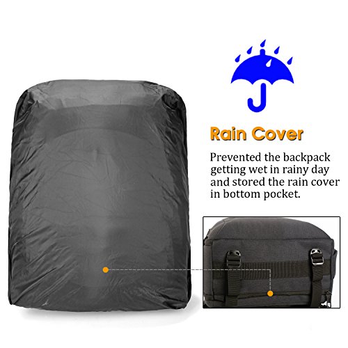 Victoriatourist DSLR Camera Backpack with Waterproof Rain Cover Fits 16 Inch Laptops, Black - Thumbnail 2