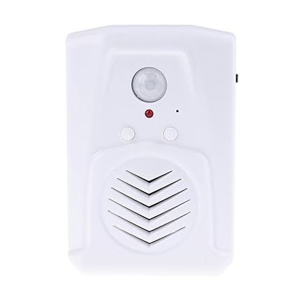 Vistor Security Alarm Audio Recorder System Welcome Guest Entry Chime PIR Motion Sensor Detector Alarm Connectable Speaker for Shop, Hotel, Home