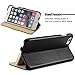 iPhone 7 Plus Case, Benuo [Luxury Series] [Genuine Leather] Folio Flip Corrected Grain Leather Case [Ultra Slim] [Magnetic Closure] with Built-in Stand for Apple iPhone 7 Plus (Black)