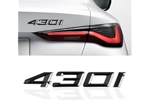 QOMAGO Car Emblem Compatible with 430i Gloss Black Trunk lid Rear Emblem Badge Excellent ABS Material