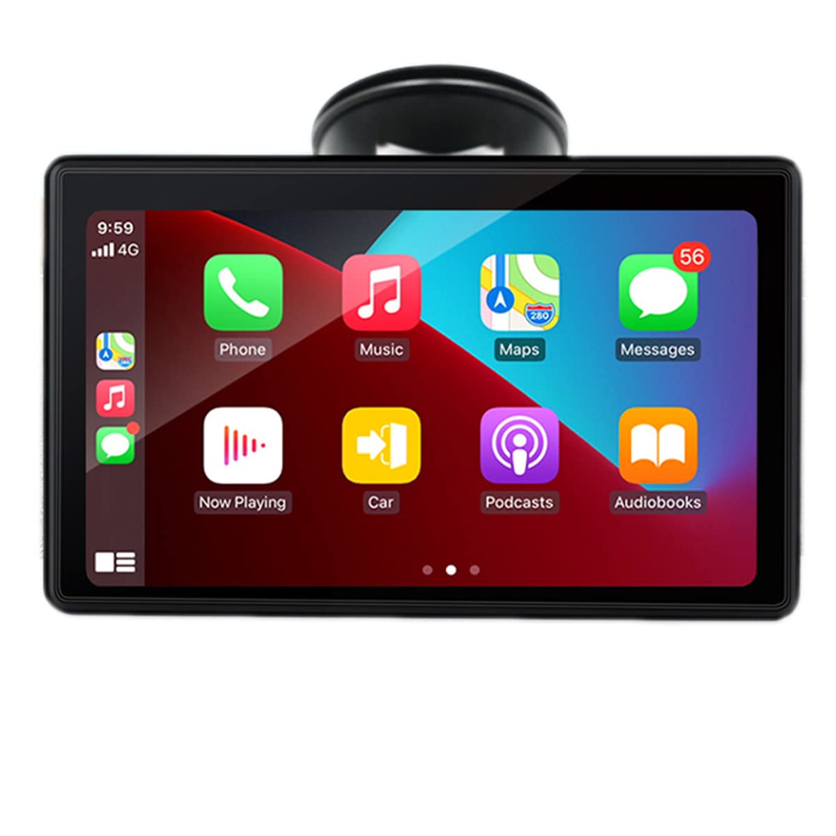 Wireless Apple Carplayer Android Auto Monitor, 7 Inch Full HD Touch Screen Portable Car Radio Receiver, Car Stereo with Mirror Link, Bluetooth Dash Windshield Mounted