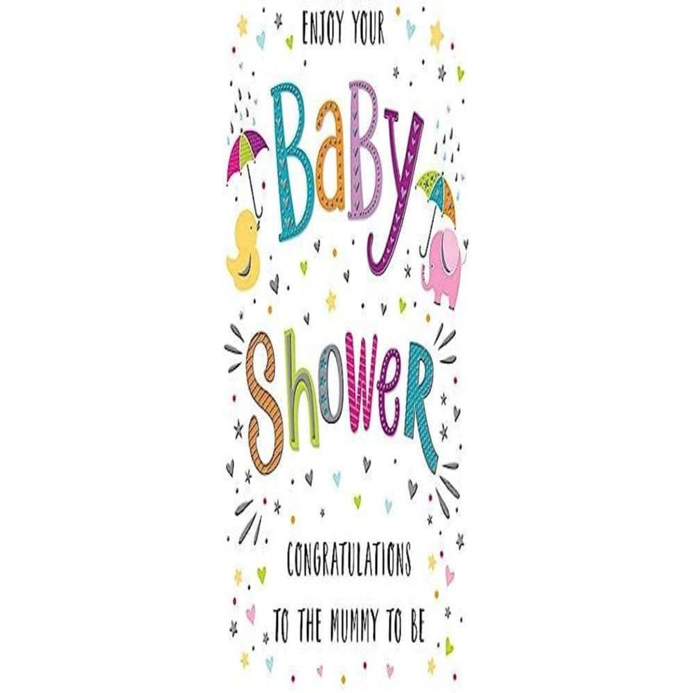 Regal Publishing Modern Congratulations Baby Shower Card - 8 x 6 inches,blue|red|peach|grey|black