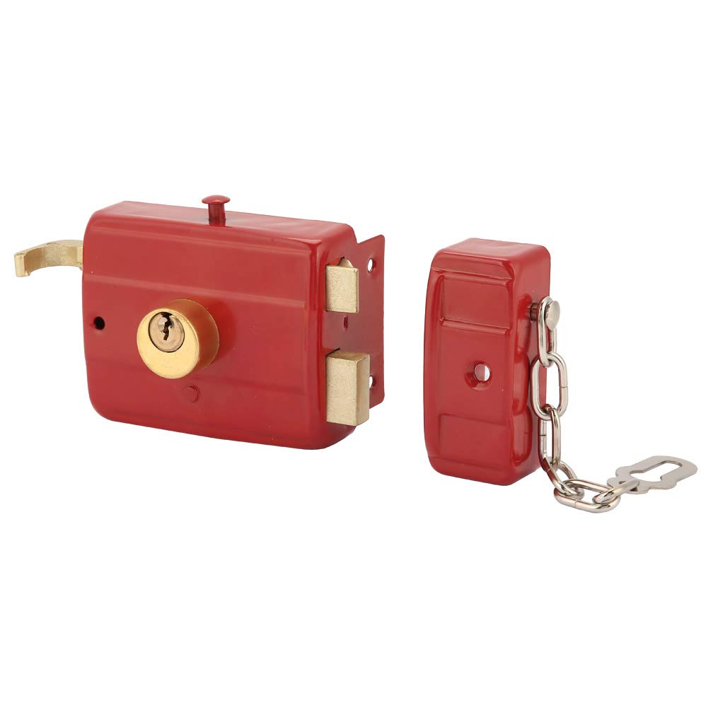 Heavy Duty Dead Lock for Front Door - Secure Brass Lock with Keys, Waterproof and Rust-Resistant Heavy-Duty Security Solution