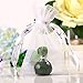 H&D HYALINE & DORA Green Vintage Crystal Empty Decor Mini Refillable Perfume Bottle