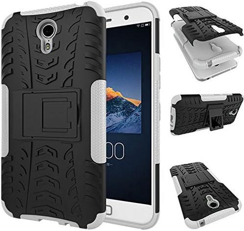 DWay ZUK Z1 Cover Hybrid Armor Design Detachable and Stand-up Feature Dual Layer Protective Shell Hard Back Cover Case for Lenovo ZUK Z1 5.5inches (White)