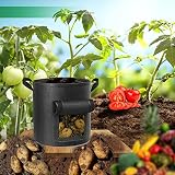 SunStream 12 Pack 10 Gallon Thickened Nonwoven Fabric Grow Bags view 6