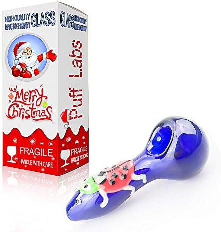SPMI 2018 New 3.9 Inch Glow in Dark Pipe,Portable Art Collection Unbreakable Handmade Glass Tube(Ladybug)