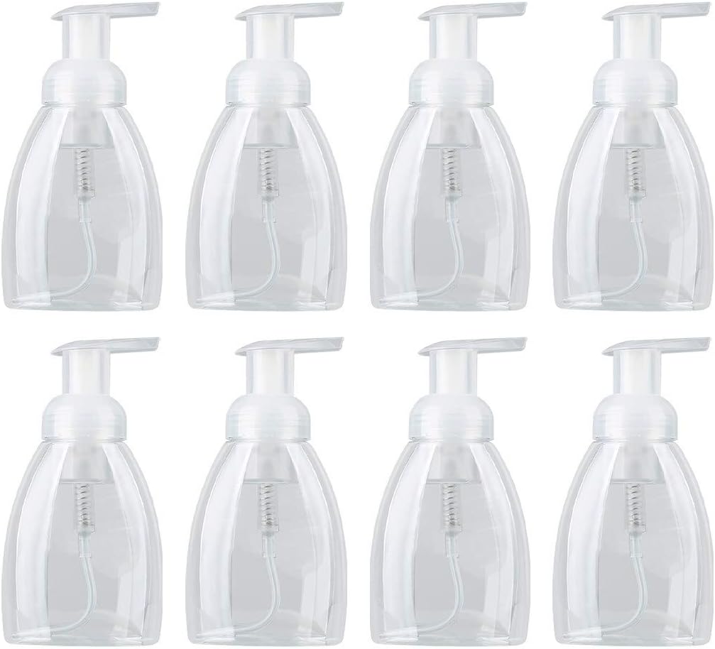 Topassion Pump Empty Bottle, SUitable for Body Wash, Hand Sànitizer 250ML Foam Bottle Foam Bottle 8Pc Set