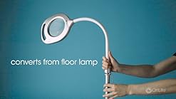 ottlite 2 in 1 led magnifier floor and table lamp