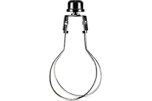 OMOBANU Antique Black Clip on Lampshade Adapter, Lamp Shade Light Bulb Holder Includes Lamps Finials, Lampshade Levellers, Clip on Lamp Shade, Metal Shade Decorative Holder Furniture Lighting