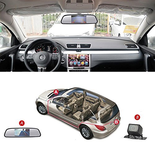 Dax 4.3 Pulgadas Cámara De Visión Nocturna Retrovisor Visión Trasera + Monitor TFT LCD