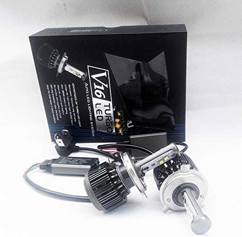 one pair v16 h4 hi lo 40w 3600lm turbo led automobile turbo headlights h1 h3 h7 880 9005 9006 h11 30w turbo led lightings 6000k h1