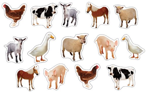 Carson Dellosa Farm Animals: Photographic Shape Stickers (168013)