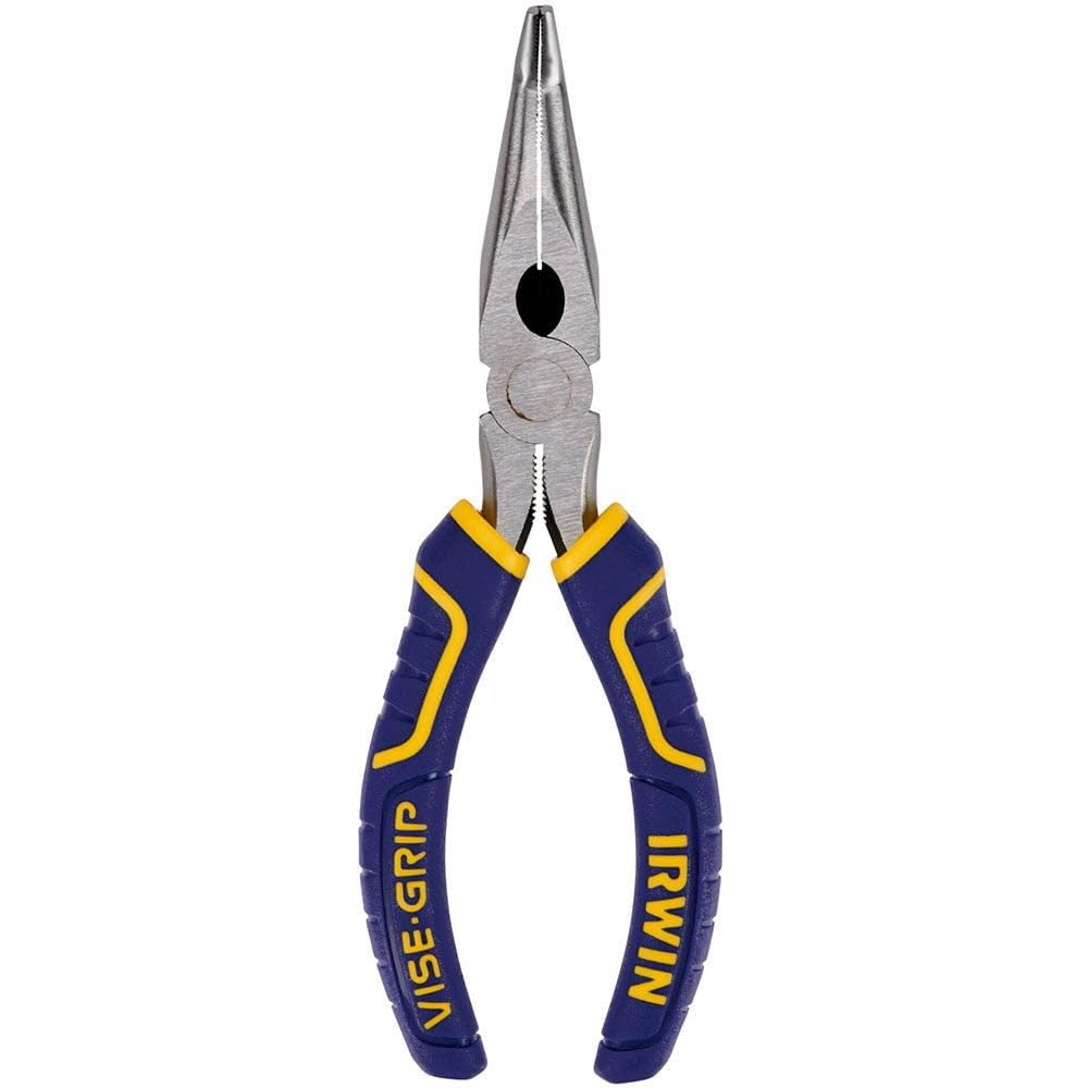 IRWIN Tools Vise-Grip Pliers, Bent Long Nose, 6-Inch (2078226),Blue/Yellow